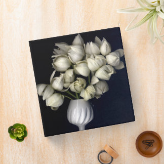 "White heart in black" 3 Ring Binder