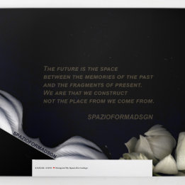 "White heart in black from moon" & Future Tri-Fold Holiday Card