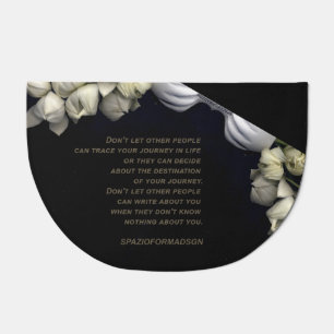 "White heart in black from moon" & Journey Doormat