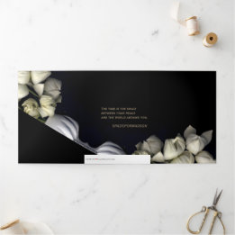"White heart in black from moon" & Time Journey Tri-Fold Holiday Card