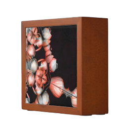 "White heart in black from sun" Desk Organizer