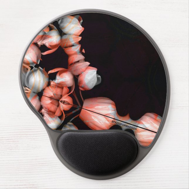 "White heart in black from sun" Gel Mouse Pad (Front)