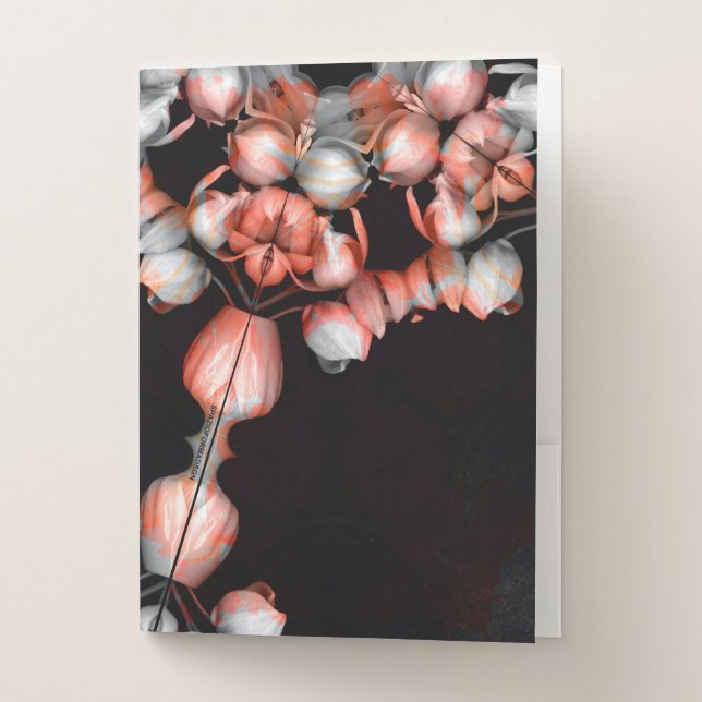 "White heart in black from sun" Pocket Folder (Front)