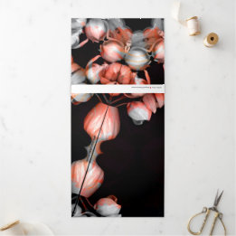 "White heart in black from sun" & Time Tri-Fold Holiday Card