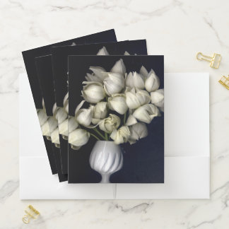 "White heart in black" Pocket Folder