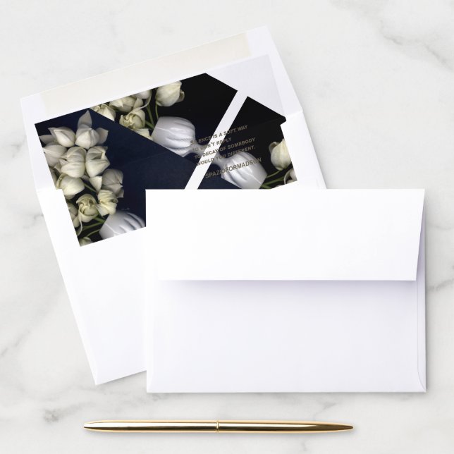 "White heart in black" & Silence Envelope Liner (Desk)