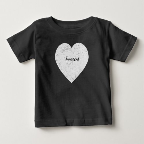White Heart Innocent Baby T_Shirt