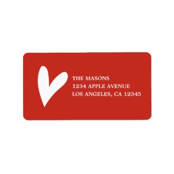 White Heart Label by PinkMoonPaperie at Zazzle