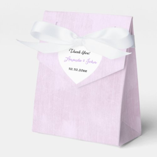 White Heart Lila Pastel Wedding Favor Thank You Favor Boxes