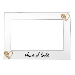 White Heart of Gold Magnetic Frame