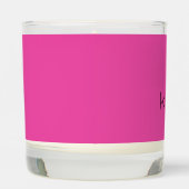 White Heart on Hot Pink Monogram Scented Candle (Left)