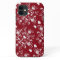 white heart on red romantic love damask