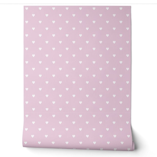white heart pattern wallpaper  (Unrolling)