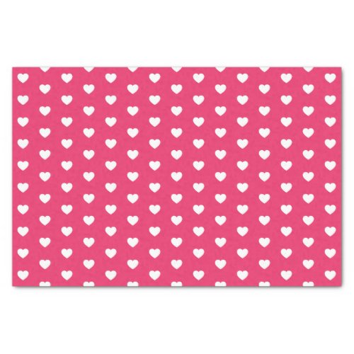 White Heart Pattern with Editable Background Color Tissue Paper