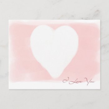 White Heart Postcard by William63 at Zazzle