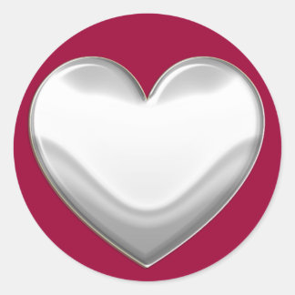 White Heart Stickers