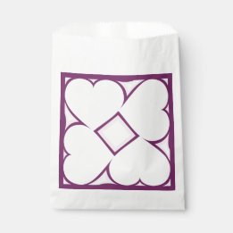 White Hearts Favor Bag