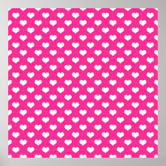 Heart Polka Dot Pattern Posters | Zazzle