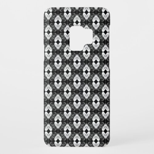 White hearts on Black Pattern Galaxy S3 Case