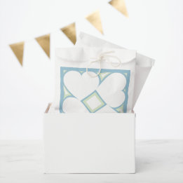 White Hearts Pattern Favor Bag