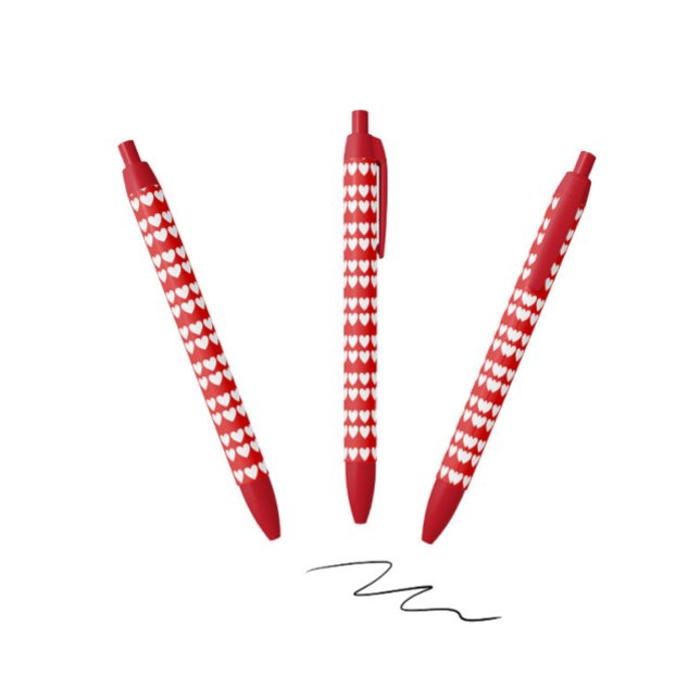 White hearts pattern pen (Creator Uploaded)