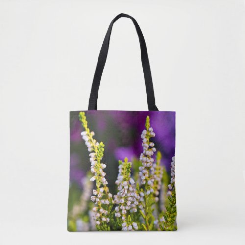 White heather flower Tote bag
