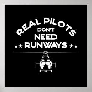 White Helicopter   Real Pilots    Funny EC155 Poster
