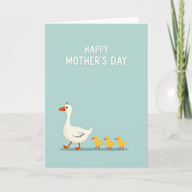 White Hen And Chicks Day Card (Front)