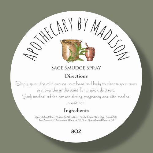 White  Herbal Product Ingredient Labels