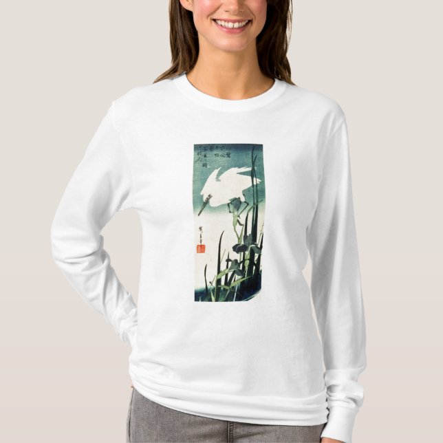 White Heron and Iris T-Shirt (Front)