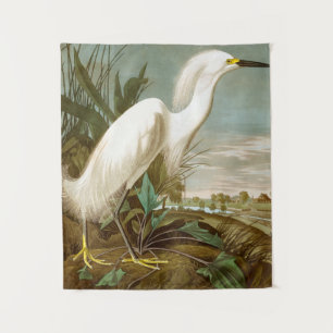White Heron by John James Audubon Tapestry