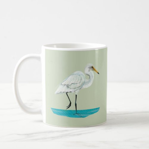 White Heron Coffee Mug
