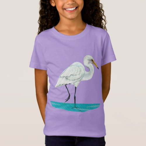 White Heron T_Shirt