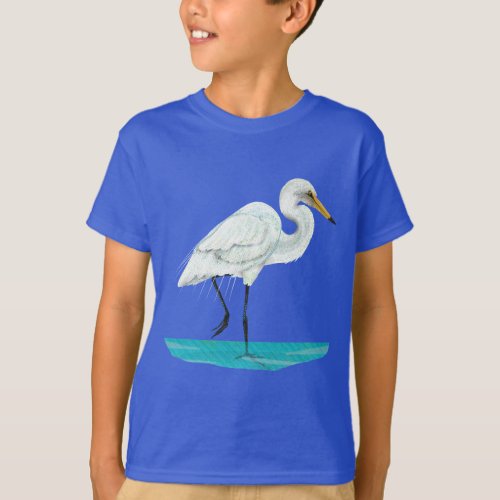 White Heron T_Shirt