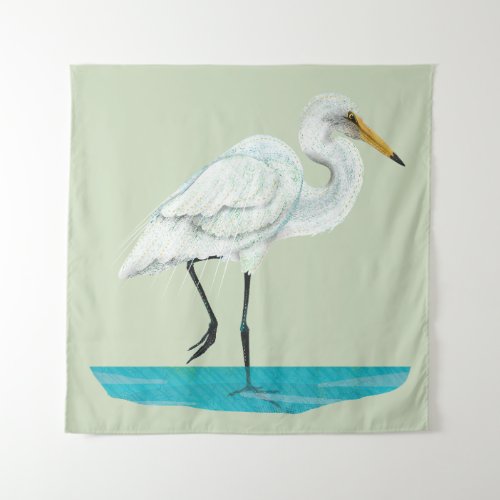White Heron Tapestry