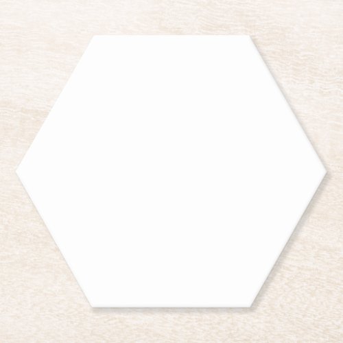 White Hexagon Paper Coaster