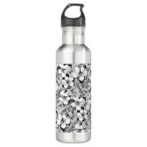 Hibiscus Print BPA-Free Plastic Water Bottles - 12 Ct.