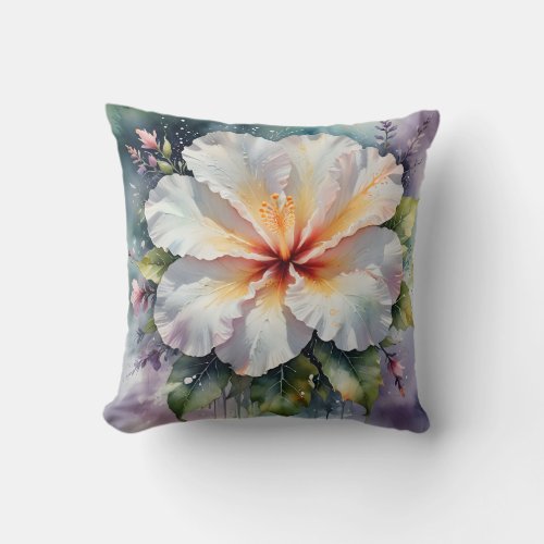 white hibiscus dream pillow