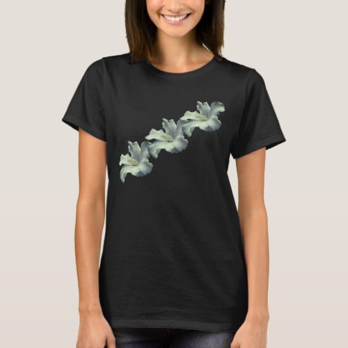 White Hibiscus Flower Nature  T_Shirt