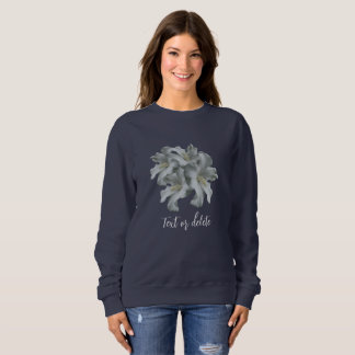 White Hibiscus Flowers Bouquet Personalized  Sweatshirt