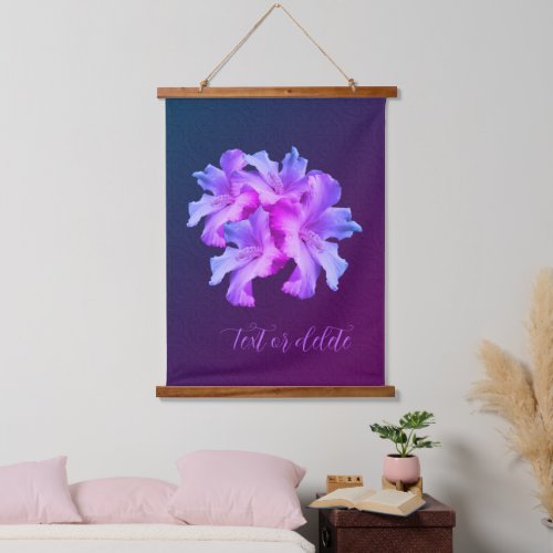 White Hibiscus Flowers Bouquet Tinted Personalized Hanging Tapestry