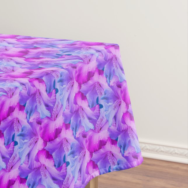 White Hibiscus Flowers Bouquet Tinted   Tablecloth (In Situ)