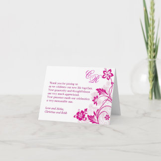 white hibiscus swirls ~ thank you card