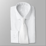 White Hidden Initials Solid Color Neck Tie<br><div class="desc">White Hidden Initials Solid Color. For weddings or everyday use,  with initials hIdden on the back which you can easily personalise or delete if not required. Can be changed to any color of your choice via the Customize Further option,  or please message me if you need help with this.</div>