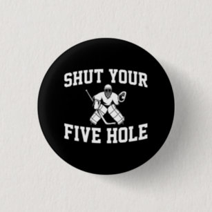 Goalie Hockey Buttons & Pins - No Minimum Quantity