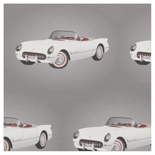 White Hod Rod Convertible Fabric