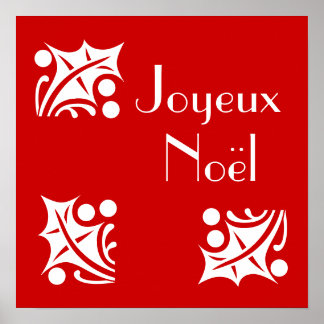 white hollies in red poster