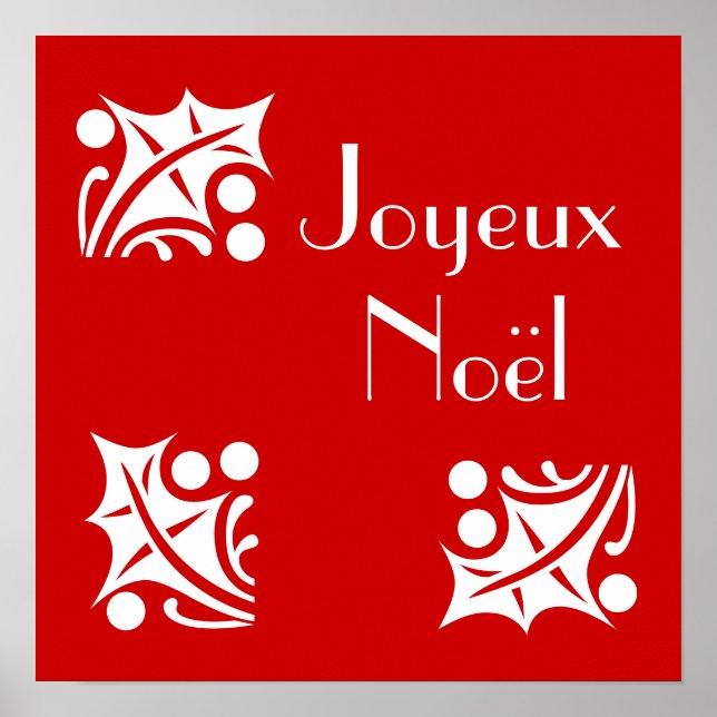 white hollies in red poster (Front)