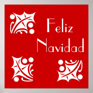 white hollies in red poster