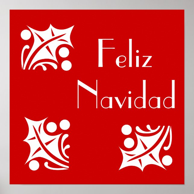 white hollies in red poster (Front)